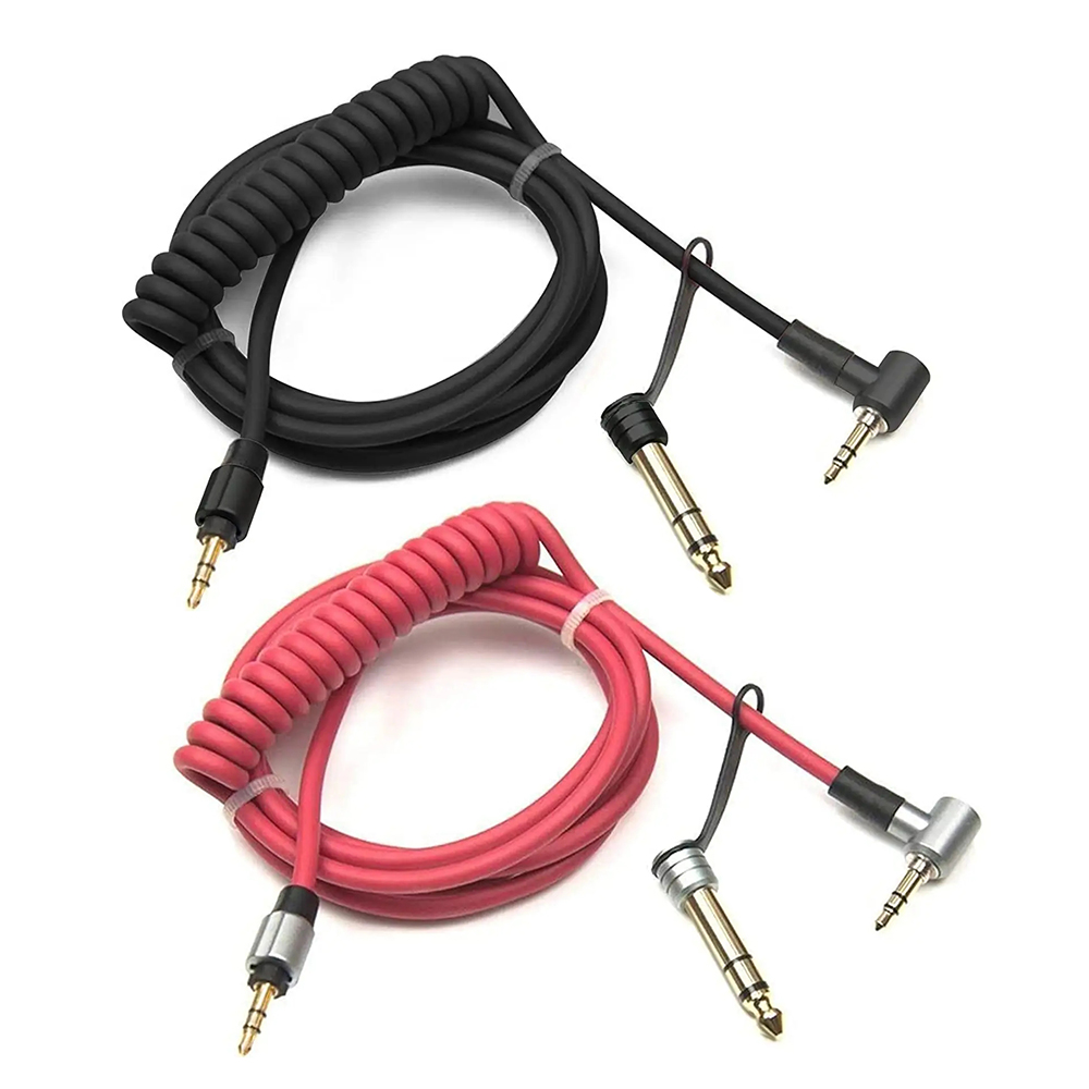 Beats Headphone Studio Pro - 交換用フェイクオーディオエクステンションケーブル,dr.dre Nego Studio proデトックスと互換性があり,ワイヤレスタイヤホン,3.5mm, 6.5mm