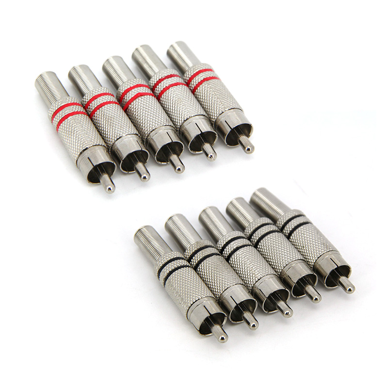 Audio Music Hifi - ミュージカル RCA オスサウンド銀メッキ HIFI オーディオプラグコネクタ端子高品質スピーカーオーディオオス穴直径 5.7