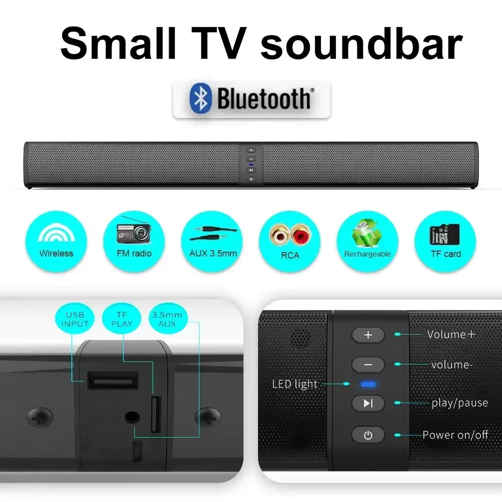 Audio Music Visualizer Free - BS-36 スーパーパワーサウンドブラスター ワイヤレスBluetoothスピーカー サラウンドステレオ ホームシアター サブウーファー