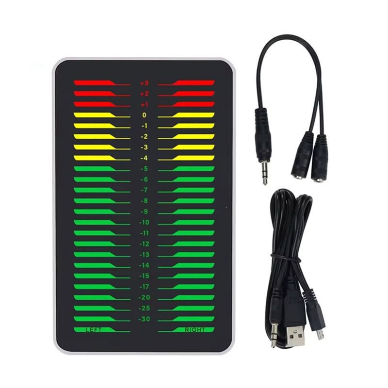 Audio Music Visualizer Free - B50B-AK_DB24D_PRO デュアルチャンネルLEDミュージックレベルミュージックスペクトラムディスプレイDIYオーディオビジュアライザーメーター（アンプスピーカー用）