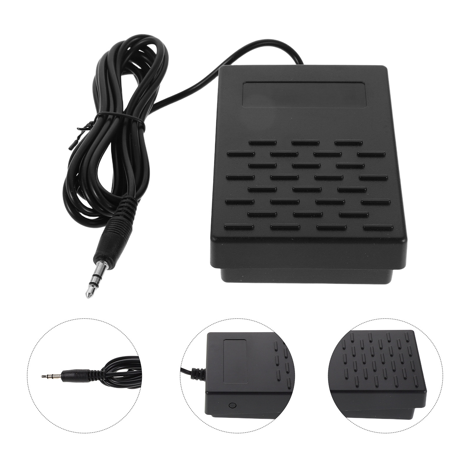 Piano Sustain Pedal - ユニバーサルサスティンペダル、MIDIキーボード、デジタルピアノ、シンセサイザー用、3.5mmプラグ、極性スイッチ、高感度、滑り止め付き