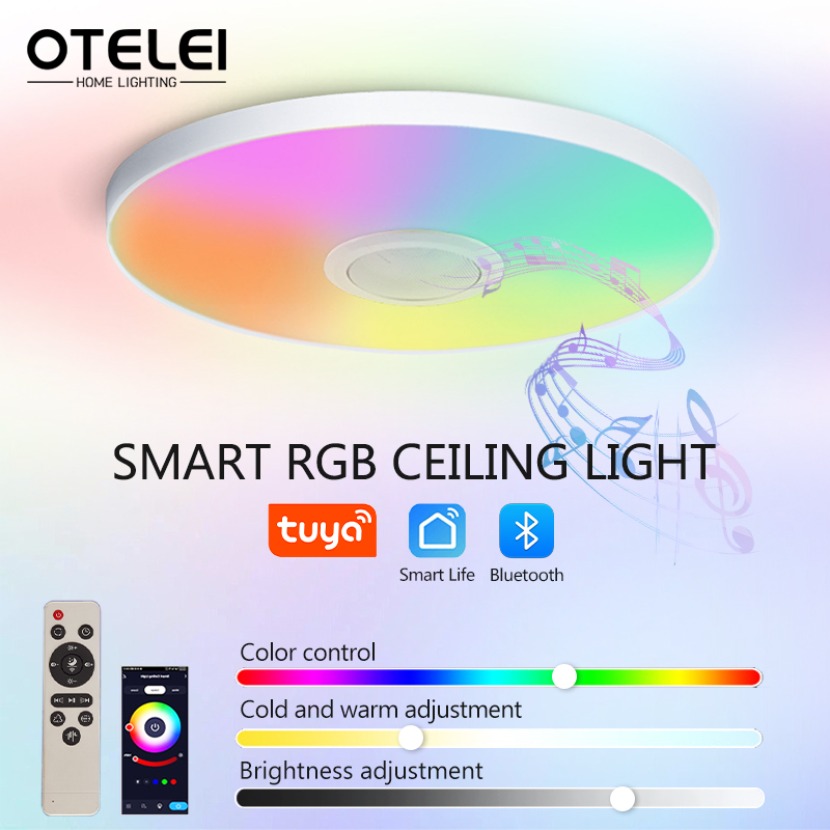 Audio Music Apps - TUYA スマート音楽シーリングライト LED RGB リモコンアプリ Bluetooth