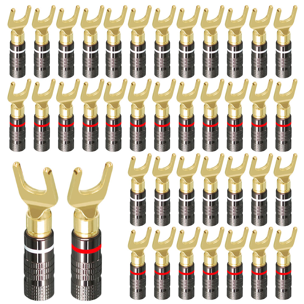Audio Music Hifi - 金メッキバナナプラグ,24k,オーディオコネクタ,高品質コネクタ,4mm