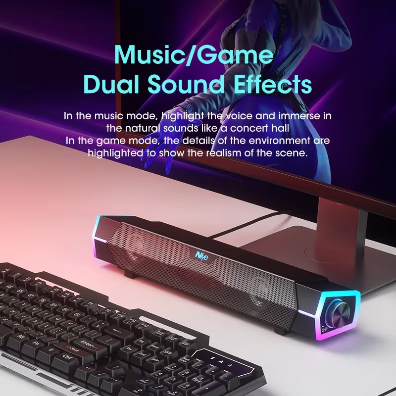 Audio Music Player Pc - 4D ステレオコンピュータスピーカーバー Bluetooth 有線サブウーファーオーディオ MacBook ラップトップノート