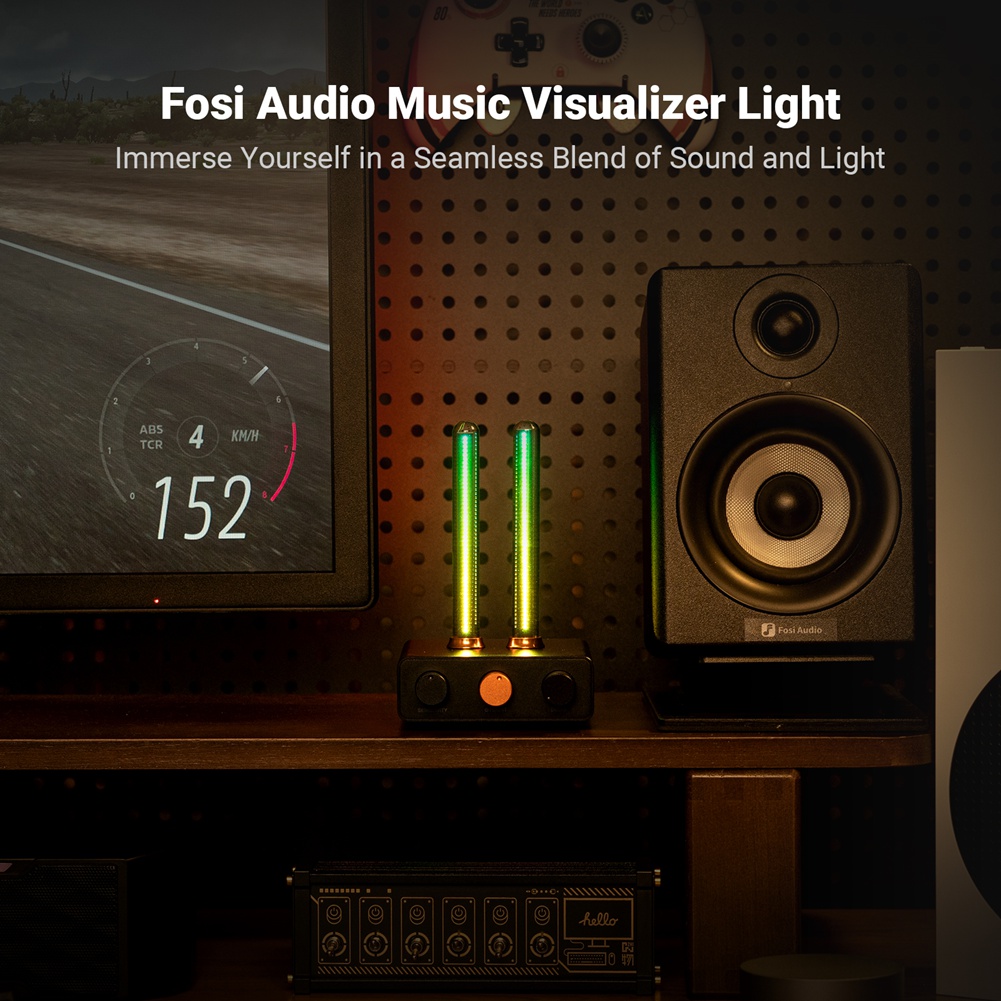 Fosi Audio RGB LEDリズムアンビエントライト - Audio Music Visualizer Free のレビューと価格
