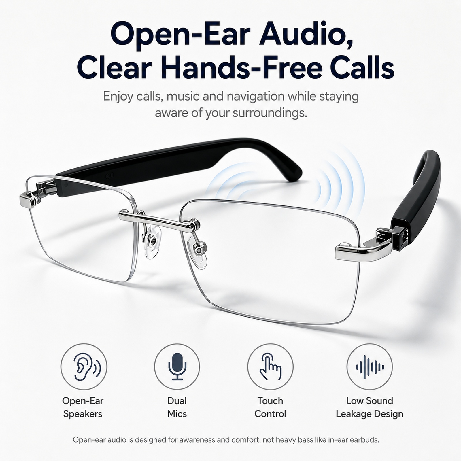 Bluetoothスマートサングラス、調光スマートグラス、通 - Audio Music Bluetooth のレビューと価格
