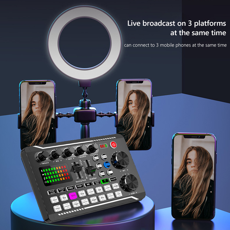 F998-Bluetoothライブサウンドカード,DJオーデ - Audio Music Tiktok のレビューと価格