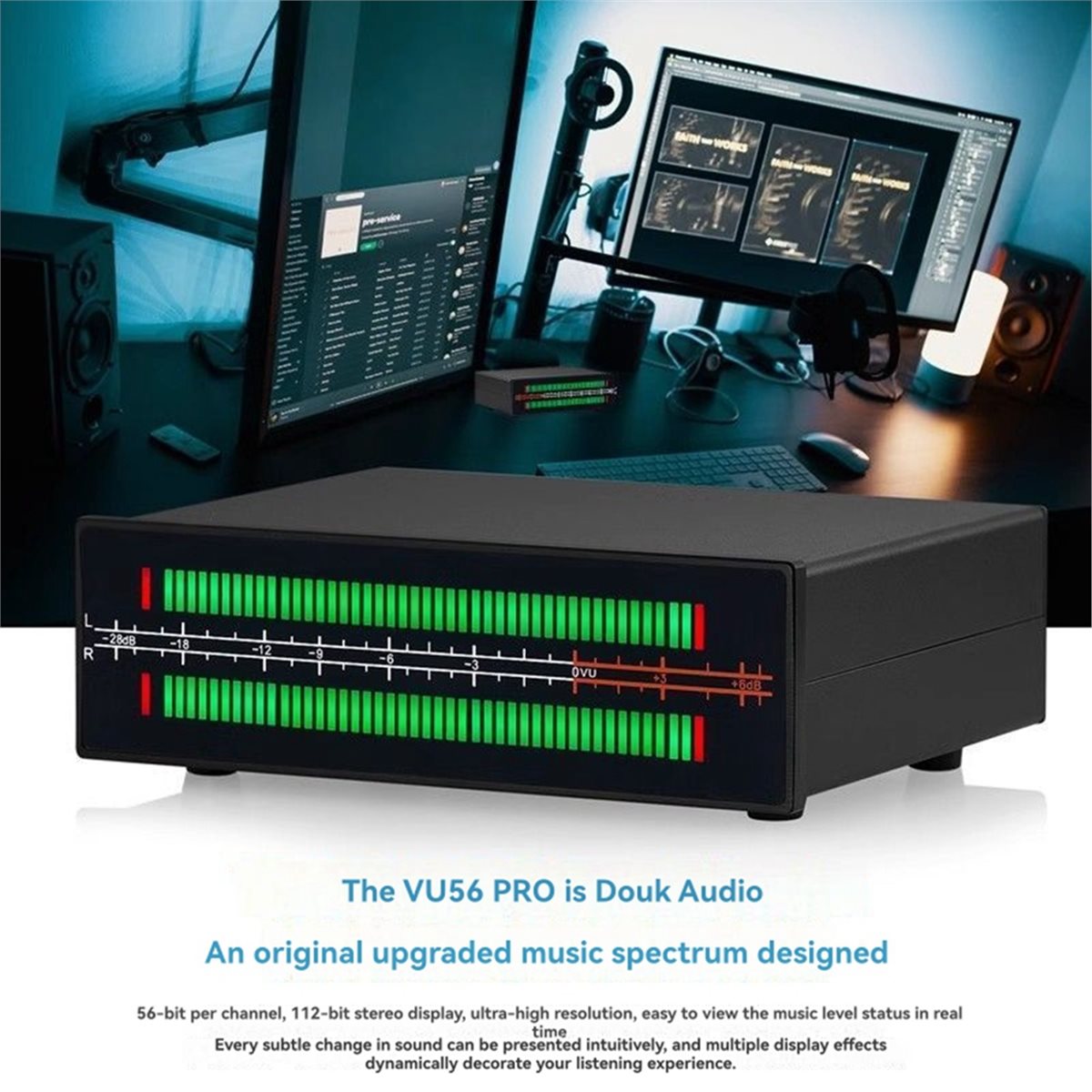 A40I VU56-PRO デュアルチャンネル音楽スペクトラ - Audio Music Visualizer Free のレビューと価格