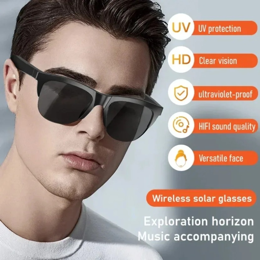 オープンイヤーワイヤレスBluetoothスマートサングラス - Audio Music Hifi のレビューと価格