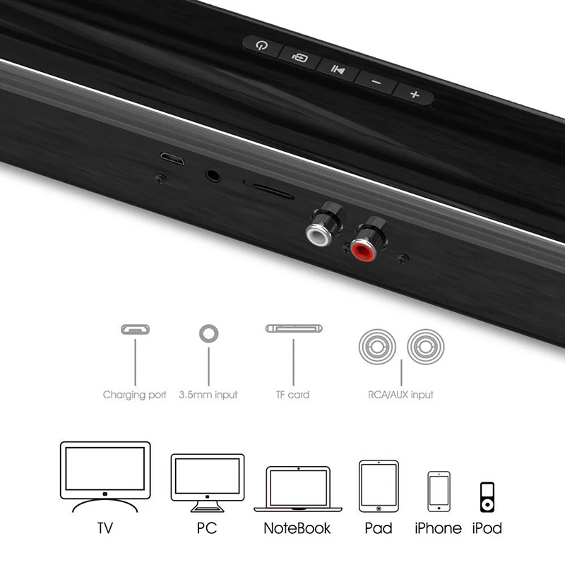 ポータブルBluetooth互換スピーカー,サウンドバー,ワ - Audio Music Visualizer Free のレビューと価格