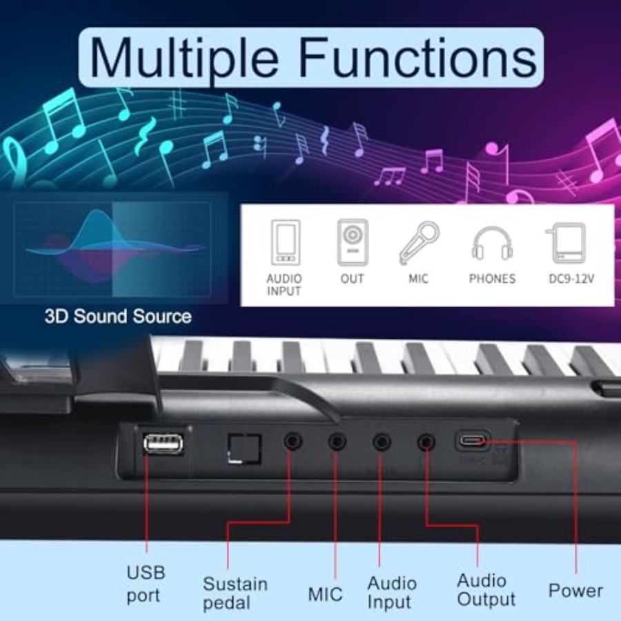 初心者向け大人用88鍵ピアノキーボード：セミウェイテッド鍵盤 - Piano Sustain Pedal のレビューと価格