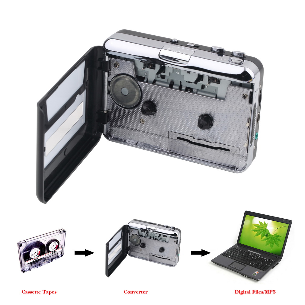 テープからPCへスーパーUSBカセットからMP3コンバーター - Audio Music Player Pc のレビューと価格