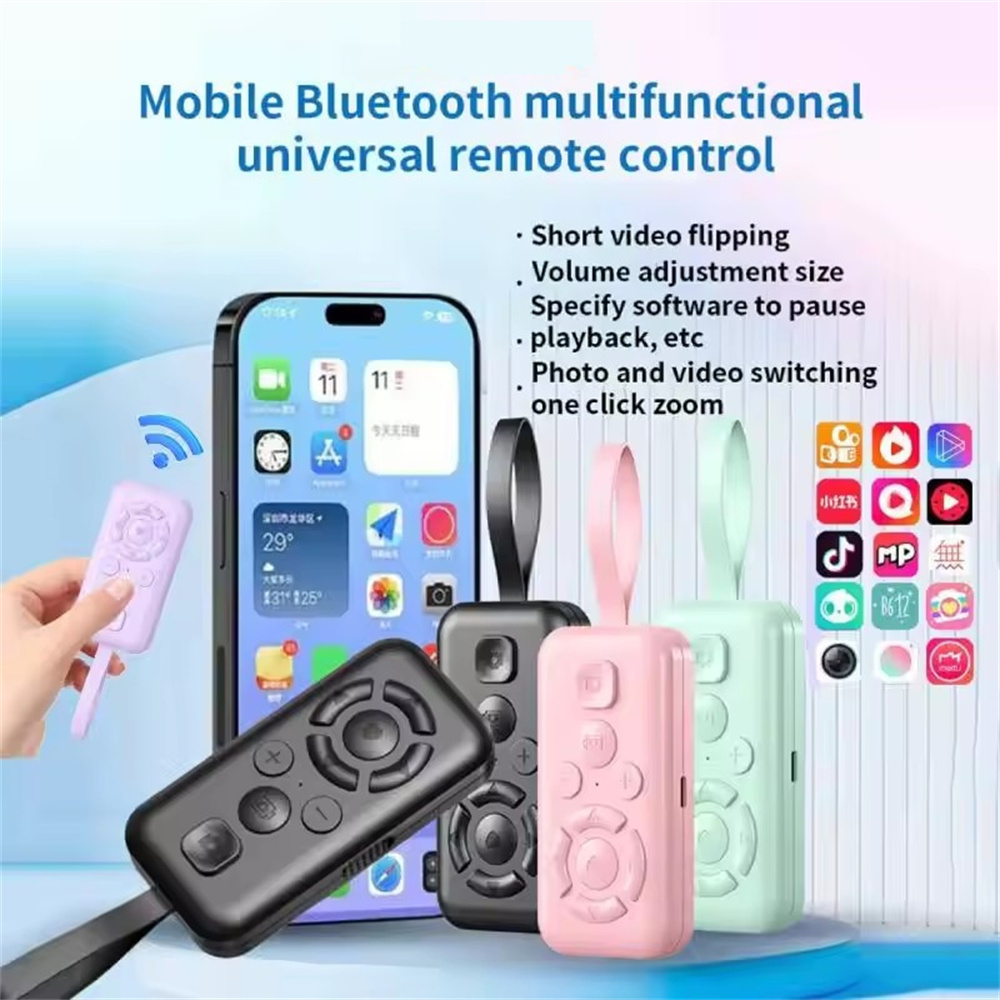 ワイヤレス Bluetooth モバイル自撮り用リモコン、怠 - Audio Music Tiktok のレビューと価格