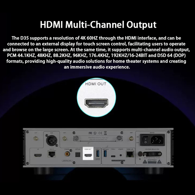 D35 Hi-Fi ワイヤレス音楽ストリーマー WiFi6  - Audio Music Apps のレビューと価格