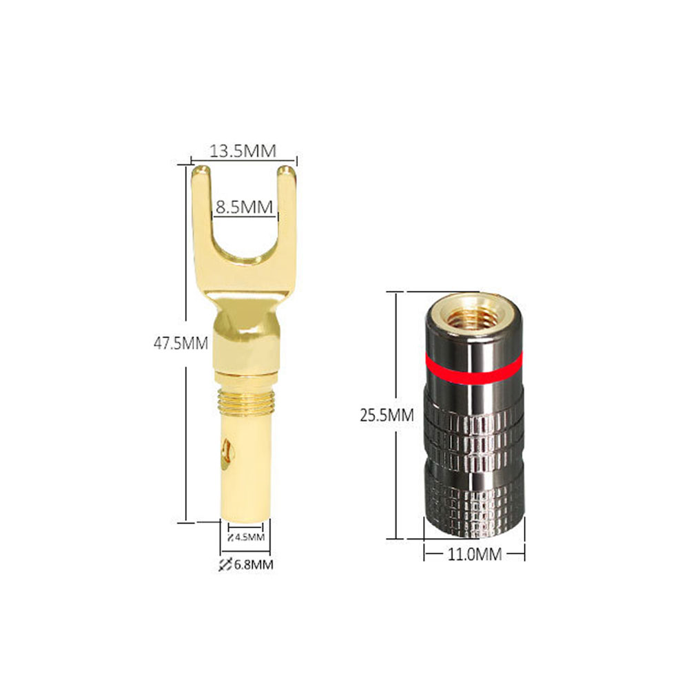 金メッキバナナプラグ,24k,オーディオコネクタ,高品質コネ - Audio Music Hifi のレビューと価格